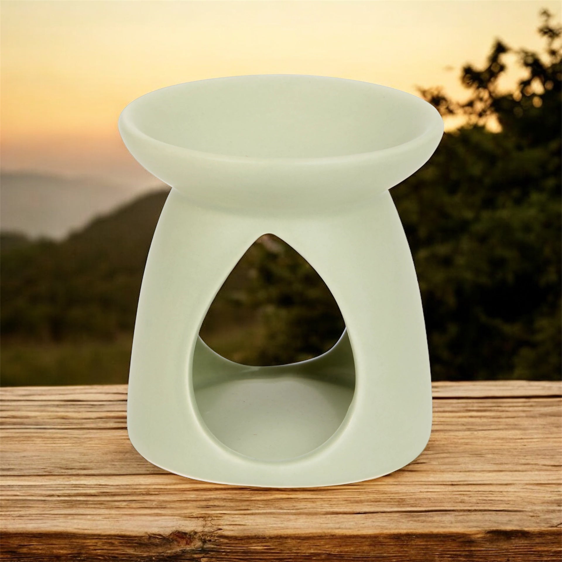 🌿 Quemador de Esencias Verde Bosque – Naturaleza y Equilibrio